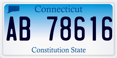 CT license plate AB78616
