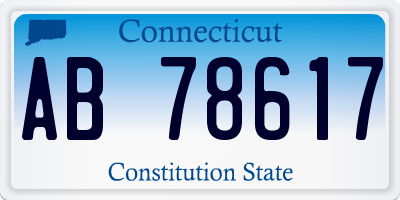 CT license plate AB78617