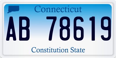 CT license plate AB78619