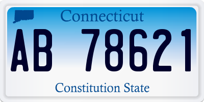 CT license plate AB78621