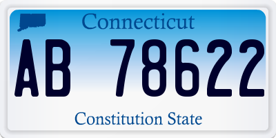 CT license plate AB78622