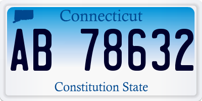 CT license plate AB78632