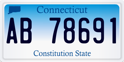 CT license plate AB78691