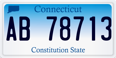 CT license plate AB78713