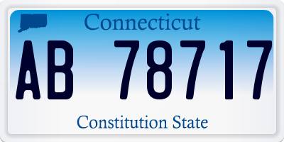 CT license plate AB78717