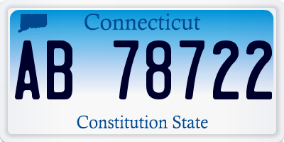 CT license plate AB78722