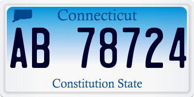 CT license plate AB78724
