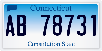 CT license plate AB78731