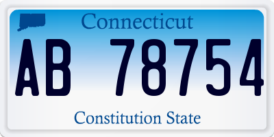 CT license plate AB78754