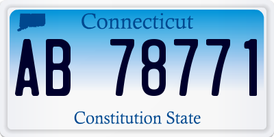 CT license plate AB78771