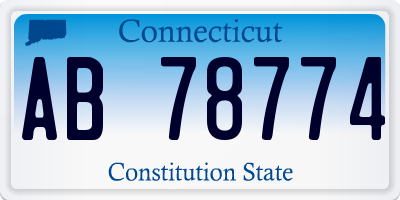 CT license plate AB78774
