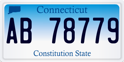 CT license plate AB78779
