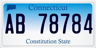 CT license plate AB78784