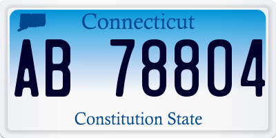CT license plate AB78804