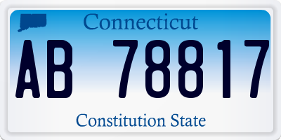 CT license plate AB78817