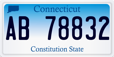 CT license plate AB78832