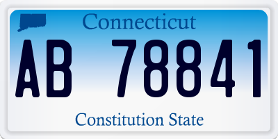 CT license plate AB78841