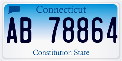 CT license plate AB78864