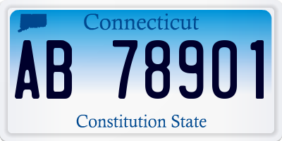 CT license plate AB78901