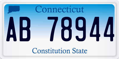 CT license plate AB78944