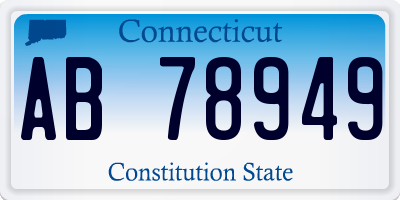 CT license plate AB78949