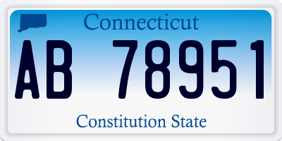 CT license plate AB78951