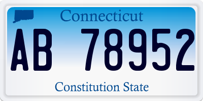 CT license plate AB78952