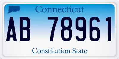 CT license plate AB78961