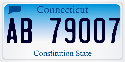 CT license plate AB79007
