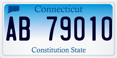 CT license plate AB79010
