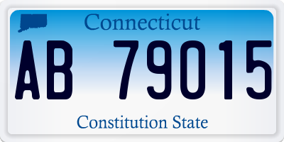 CT license plate AB79015