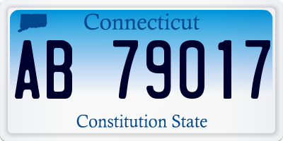 CT license plate AB79017