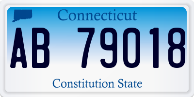 CT license plate AB79018