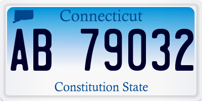 CT license plate AB79032