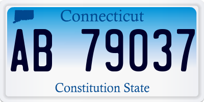 CT license plate AB79037