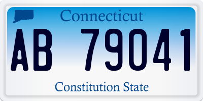 CT license plate AB79041