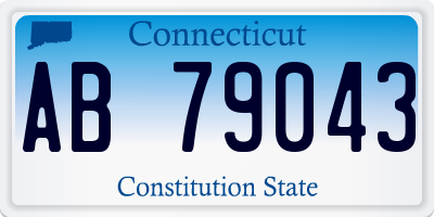CT license plate AB79043