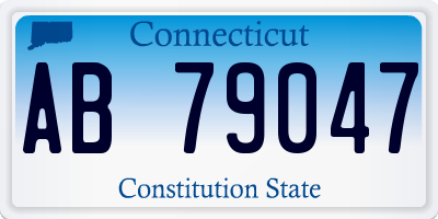 CT license plate AB79047