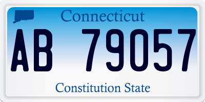 CT license plate AB79057