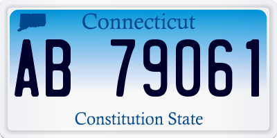 CT license plate AB79061