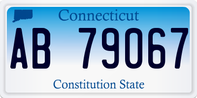 CT license plate AB79067