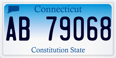 CT license plate AB79068