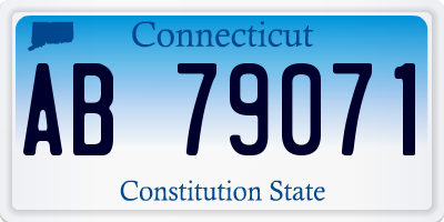 CT license plate AB79071