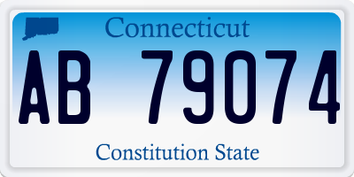 CT license plate AB79074