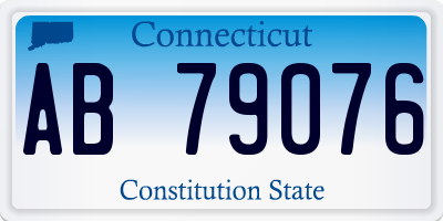 CT license plate AB79076