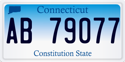 CT license plate AB79077