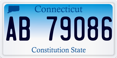 CT license plate AB79086