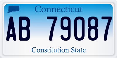 CT license plate AB79087