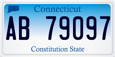 CT license plate AB79097
