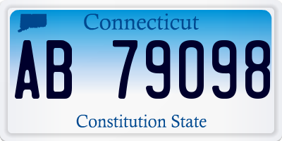 CT license plate AB79098